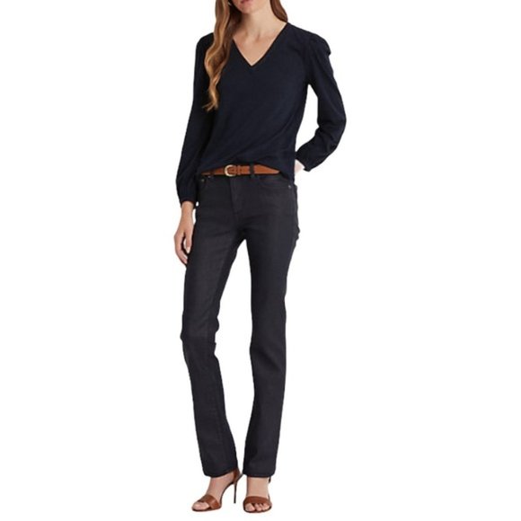 Lauren Ralph Lauren Denim - Ralph Lauren Mid-Rise Straight Jeans